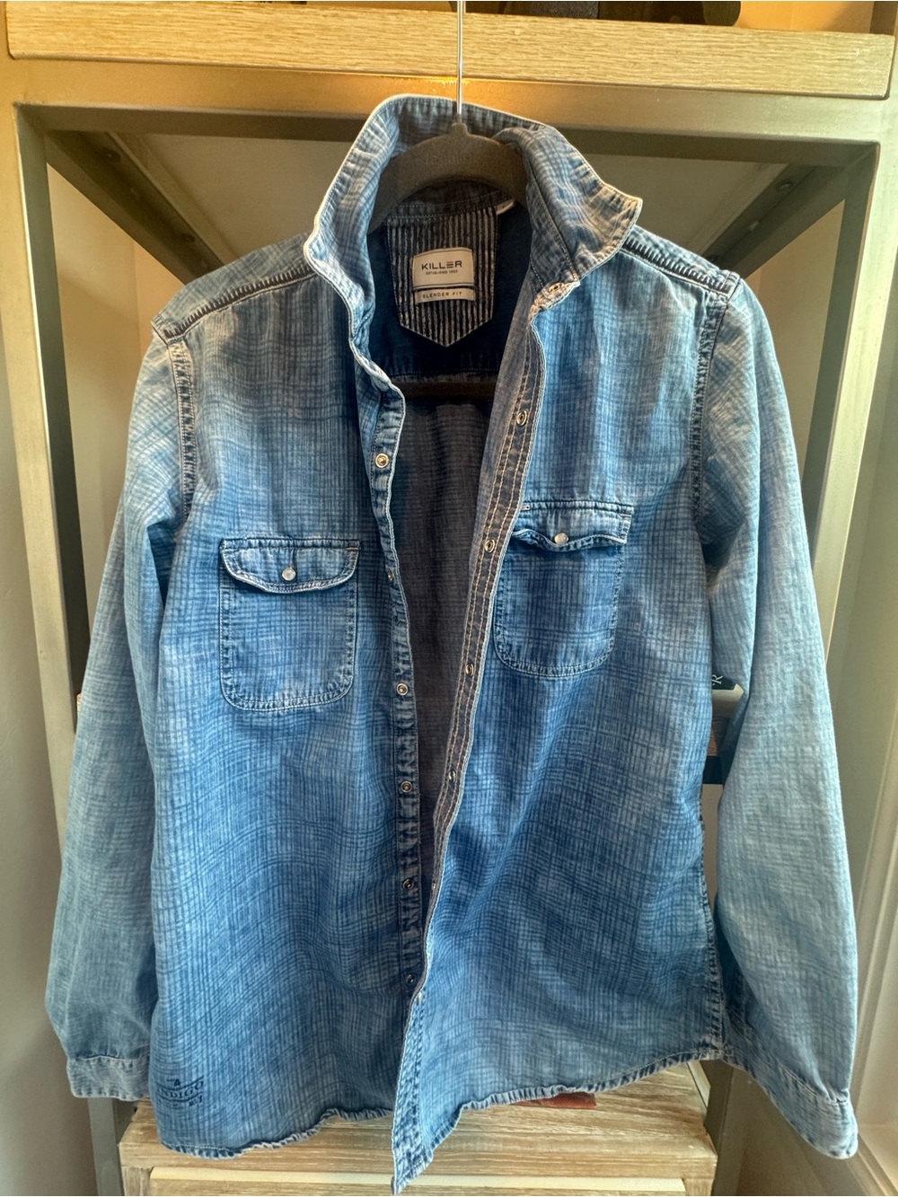 Light Blue Denim Shirt - Men's Casual Layering
